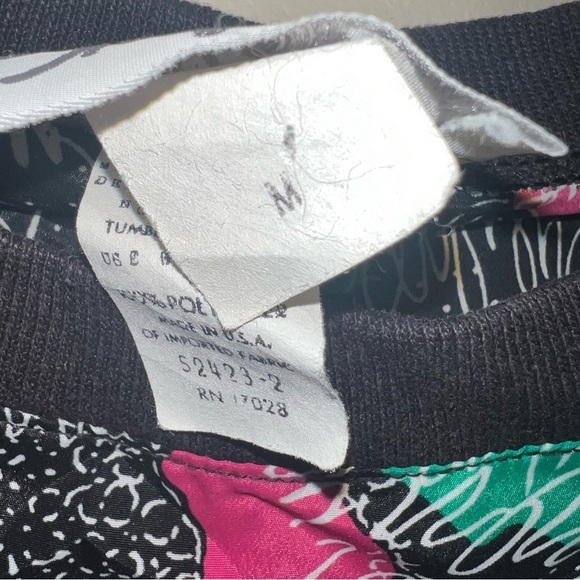 Vintage Shapely Abstract Pullover Jacket Shirt w/Shoulder Pads Made in USA Med - Picture 5 of 10